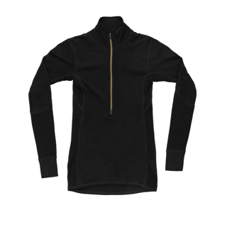 WOOL MESH 190 ZIP NECK WMN