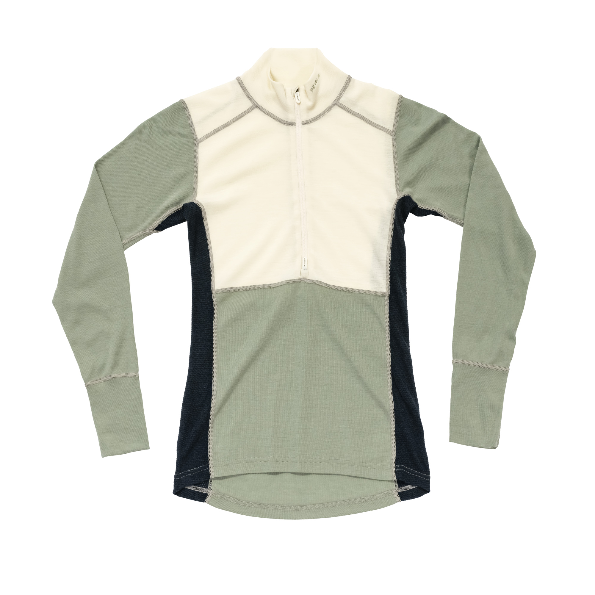  LAUPAREN MERINO 190 ZIP NECK WMN